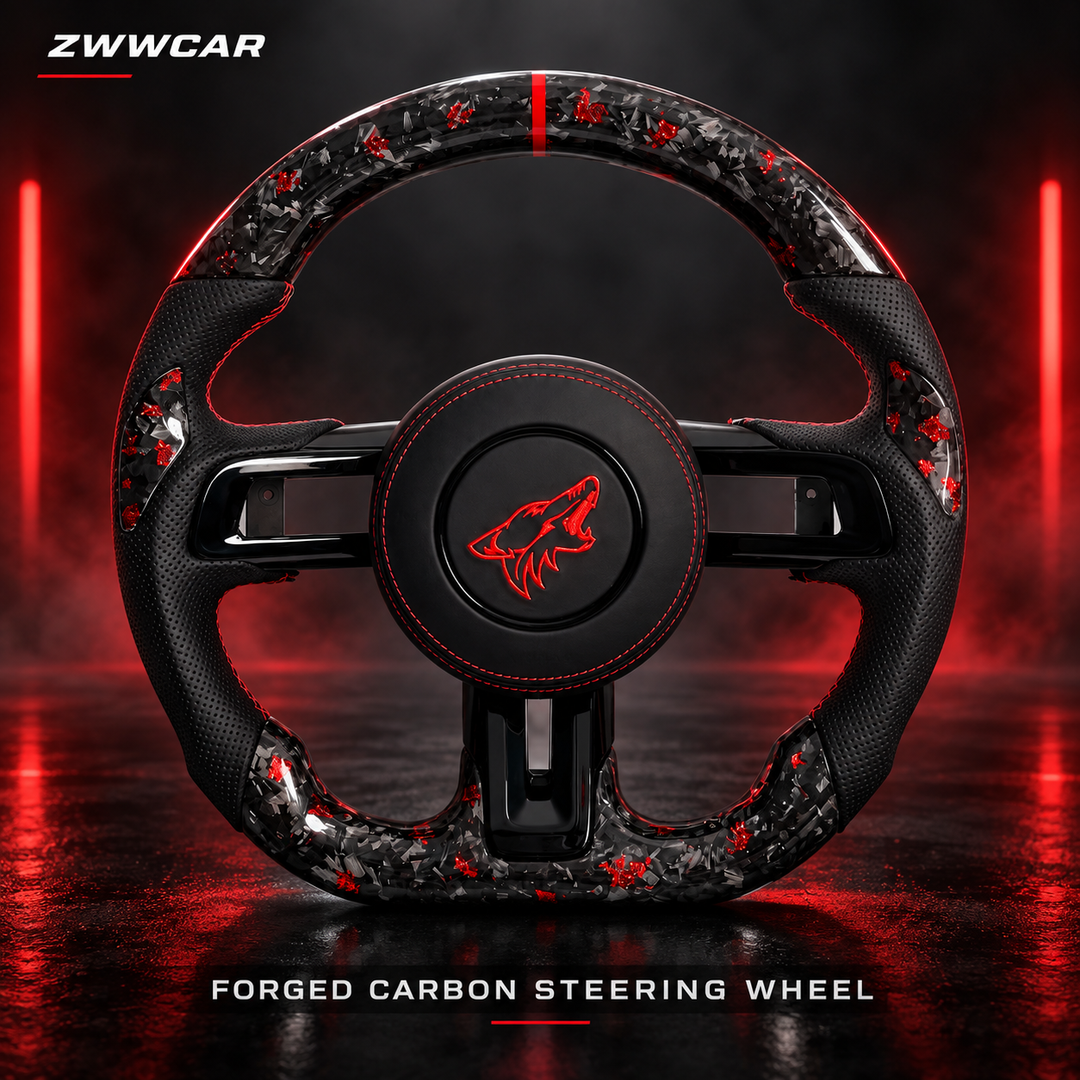 Forged Carbon Fiber Steering Wheel — For Ford