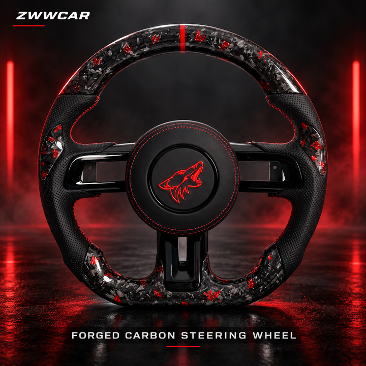 Forged Carbon Fiber Steering Wheel — For Ford