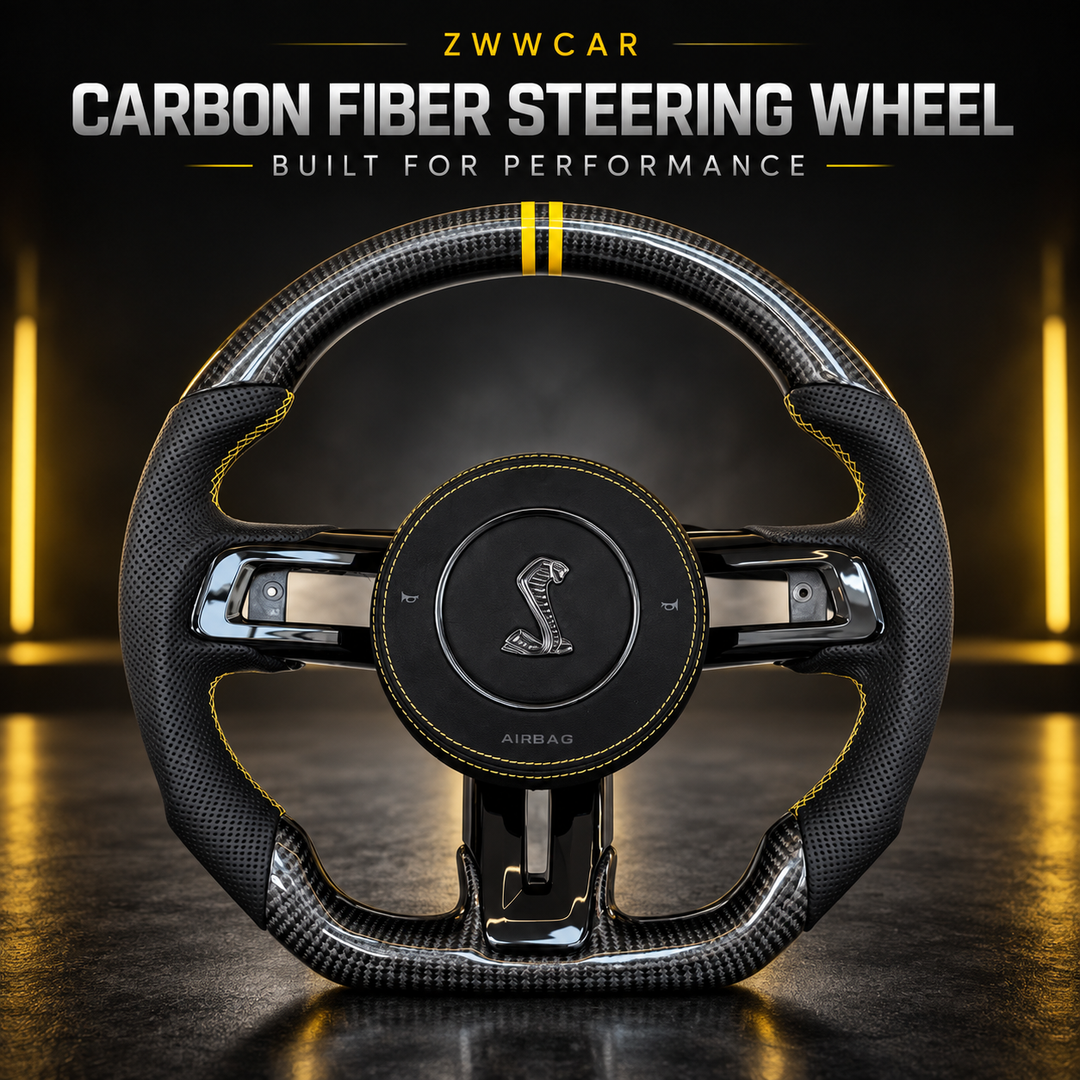 Forged Carbon Fiber Steering Wheel — For Ford