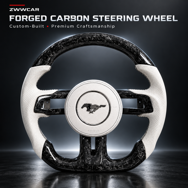 Forged Carbon Fiber Steering Wheel — For Ford