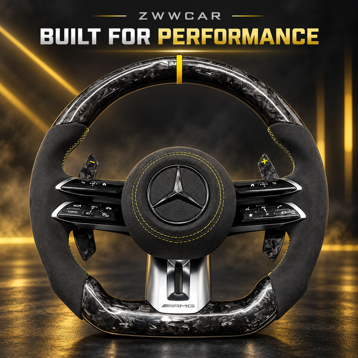 Forged Carbon Fiber Style AMG Steering Wheel – For Mercedes-Benz