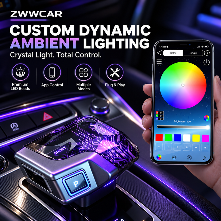 Audi RGB Crystal Gear Shift Lever with APP Control