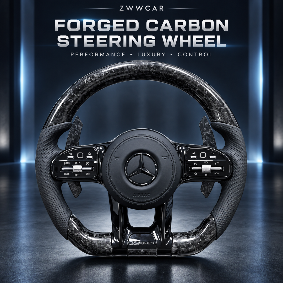 Forged Carbon Fiber Style AMG Steering Wheel – For Mercedes-Benz