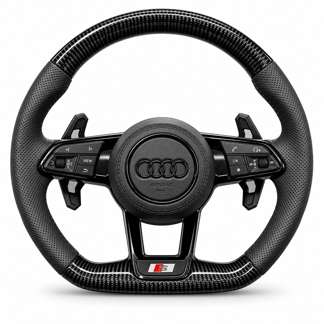 Carbon Fiber RS-Style Steering Wheel — Audi-Specific