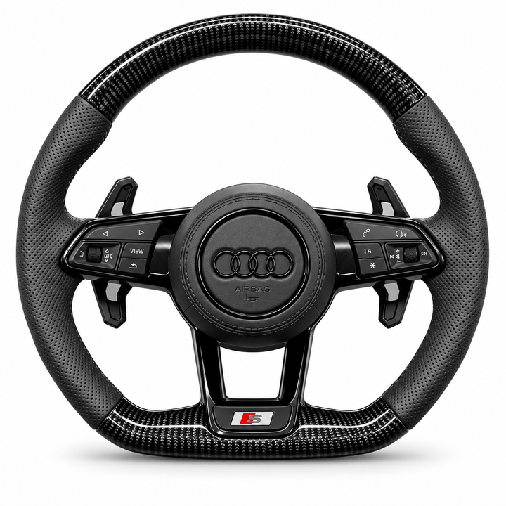 Carbon Fiber RS-Style Steering Wheel — Audi-Specific