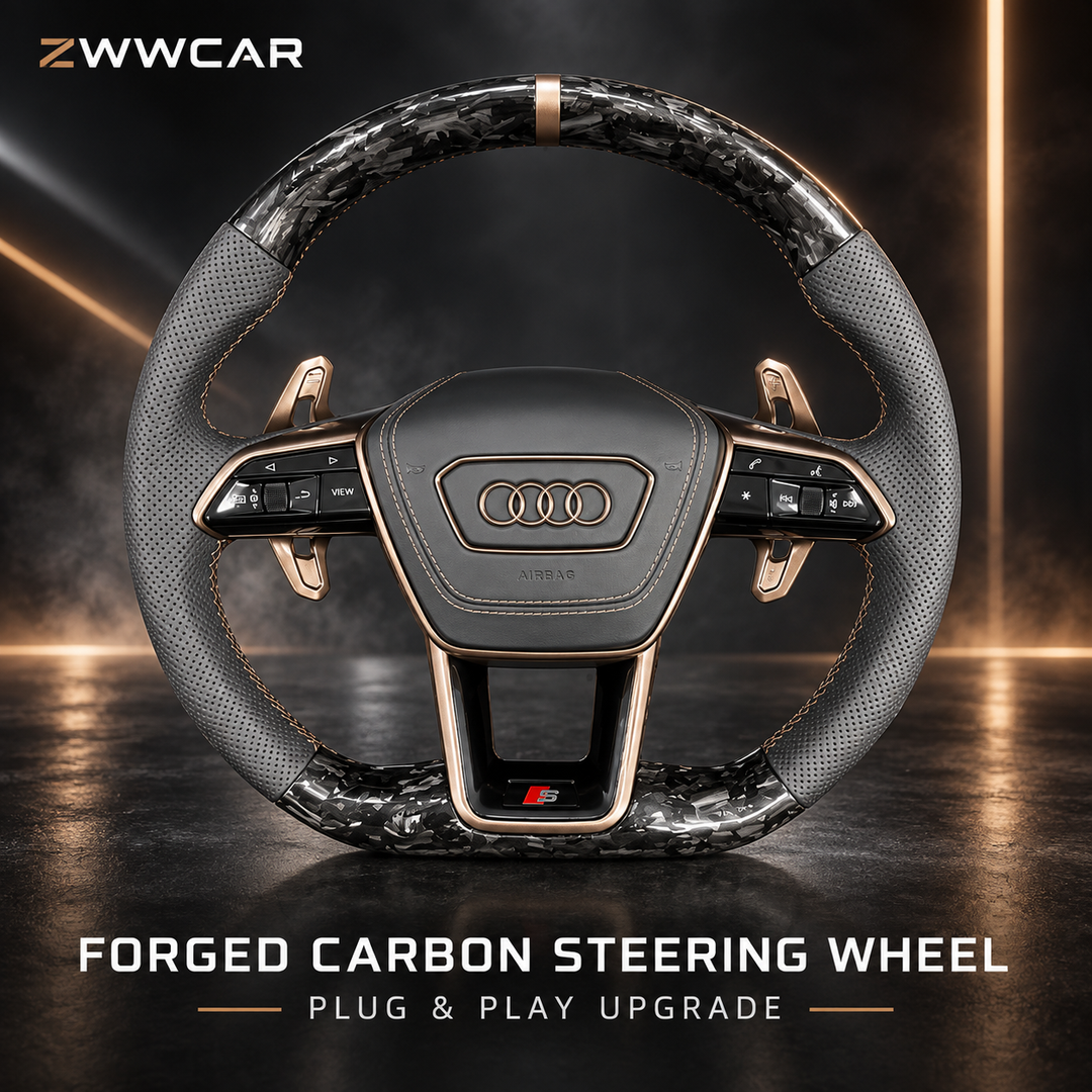 Carbon Fiber RS-Style Steering Wheel — Audi-Specific