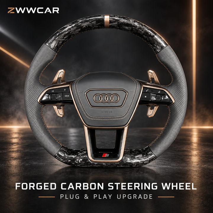 Carbon Fiber RS-Style Steering Wheel — Audi-Specific