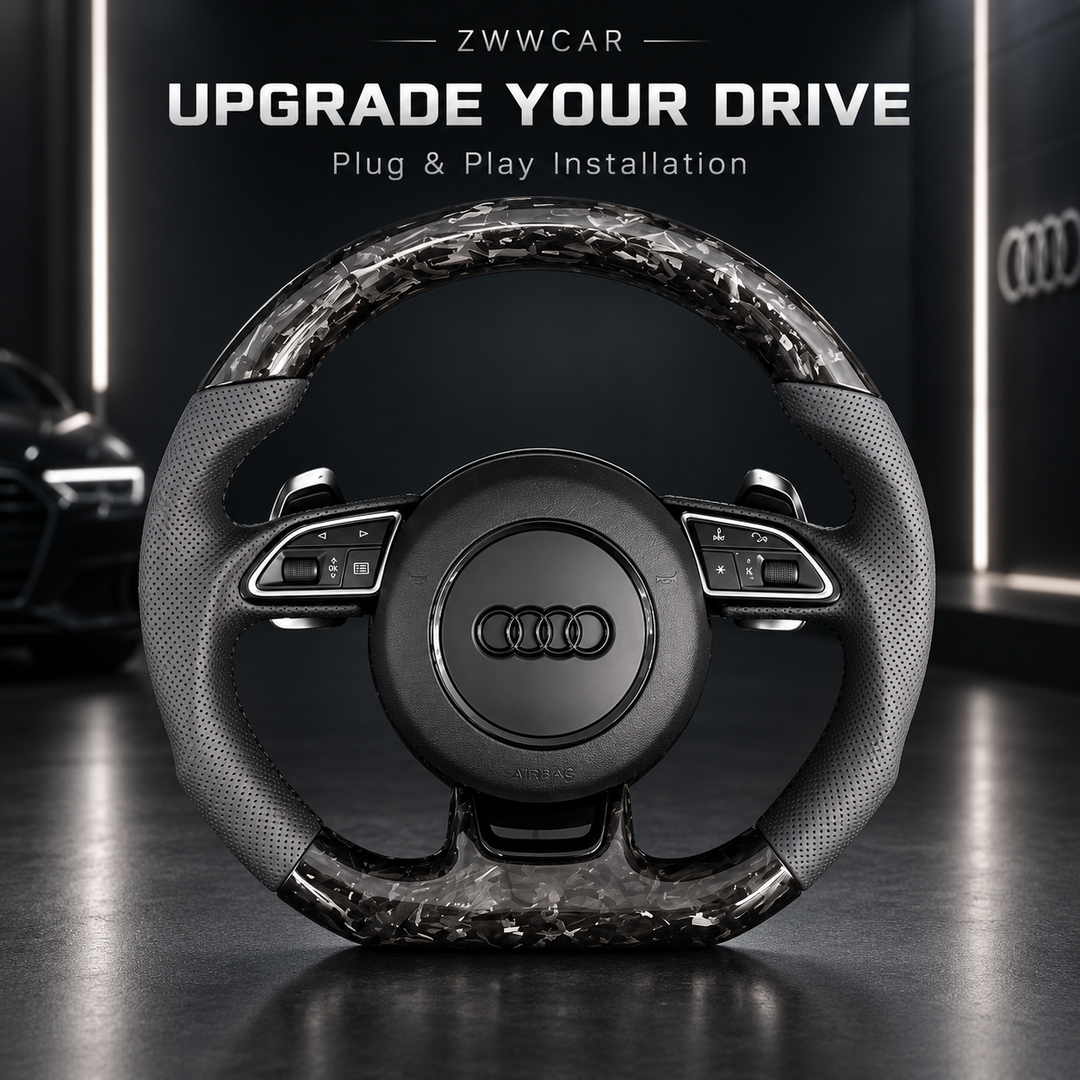 Carbon Fiber RS-Style Steering Wheel — Audi-Specific