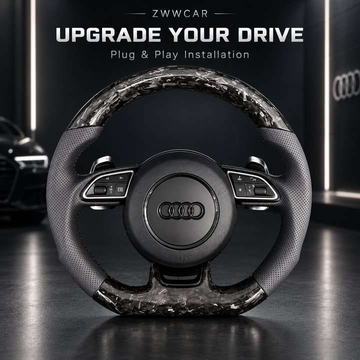 Carbon Fiber RS-Style Steering Wheel — Audi-Specific