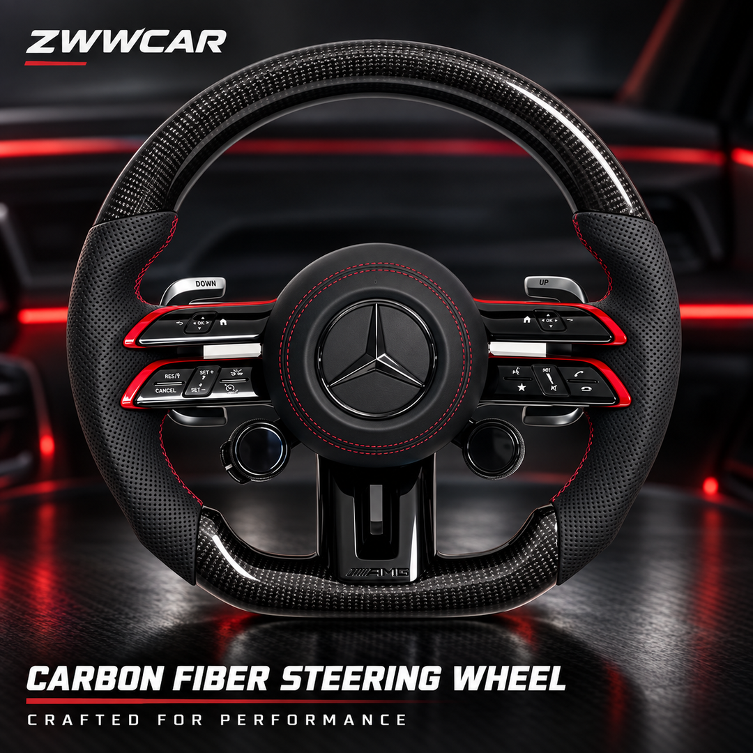 Carbon Fiber Style AMG "Dragonfly" Steering Wheel — Mercedes-Benz Specific