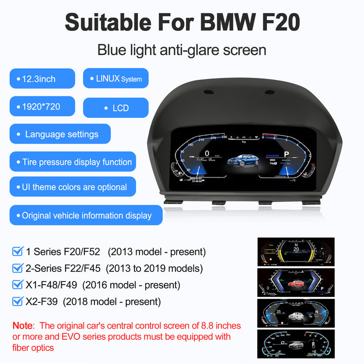 BMW  F20/F52/F22/F45/F48/F49/F39  Digital Cluster