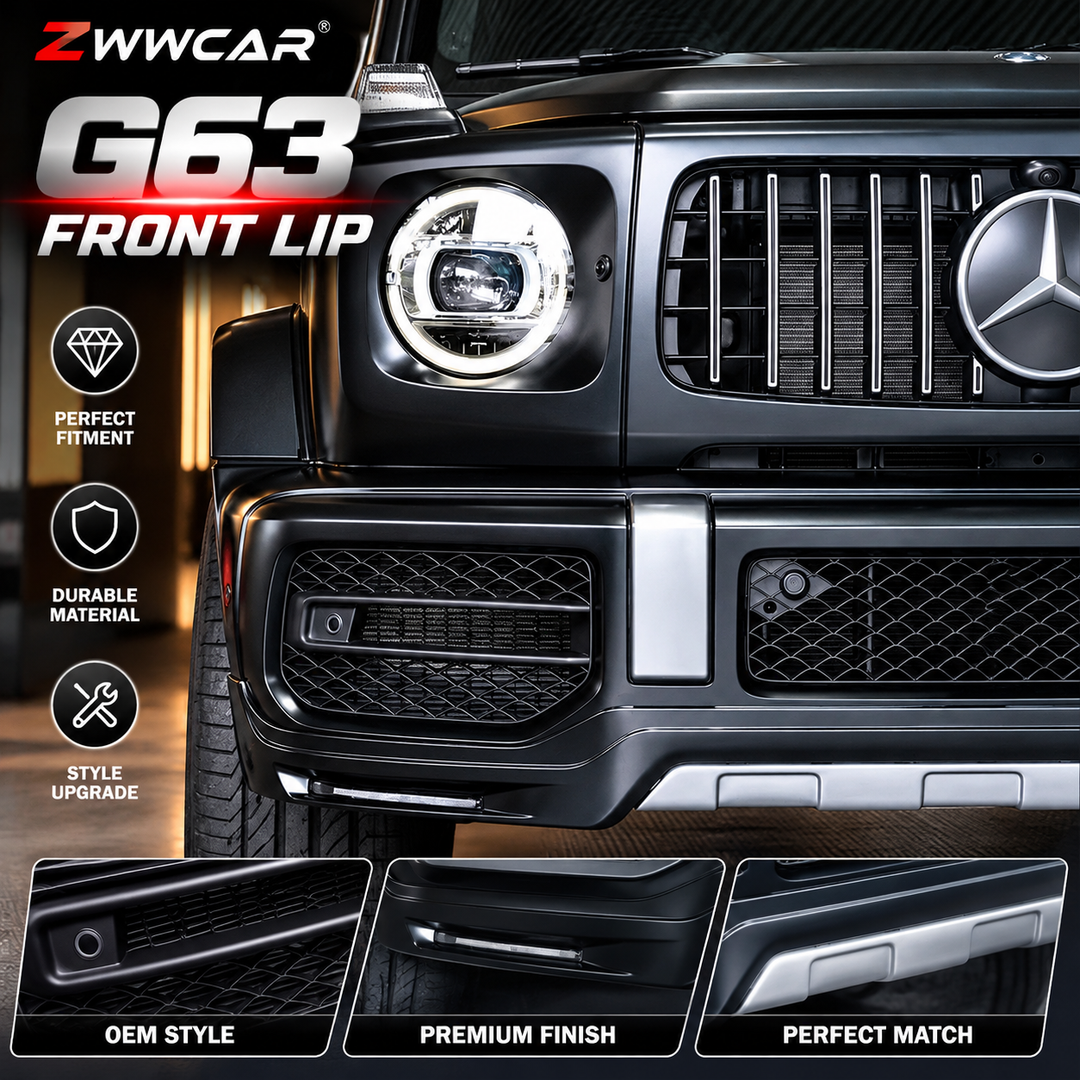 Mercedes-Benz G-Class Brabus-Style Front Lip Upgrade with Lights（2019-2024）
