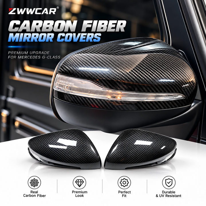 Mercedes-Benz G-Class Dry Carbon Fiber Roof Frame Trim Upgrade
