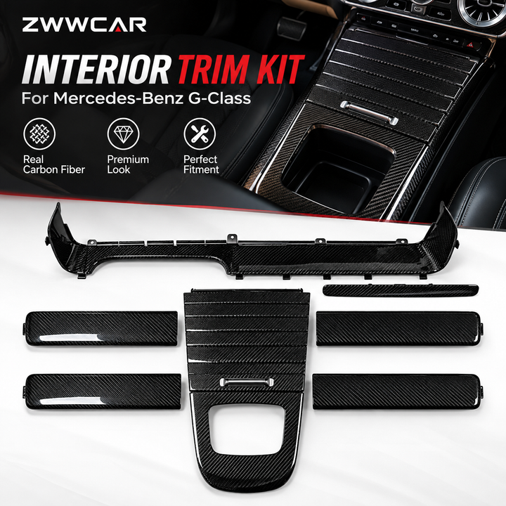 Mercedes-Benz G-Class Carbon Fiber Center Console Trim Upgrade