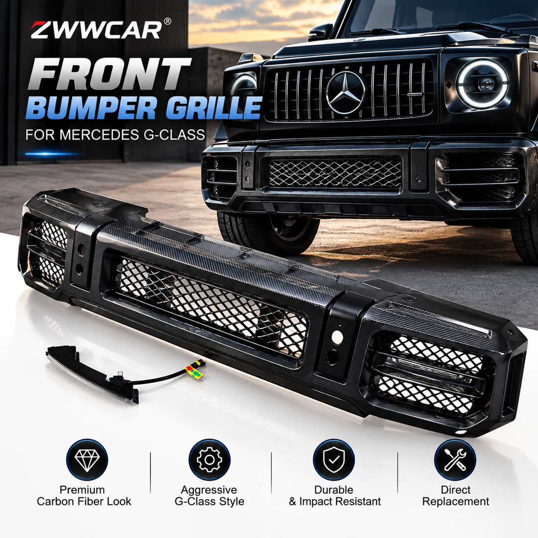 Mercedes-Benz G-Class Brabus-Style Front Lip Upgrade with Lights（2019-2024）