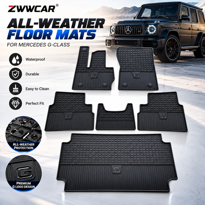 Mercedes-Benz G-Class OEM-style rubber floor mats and trunk liner