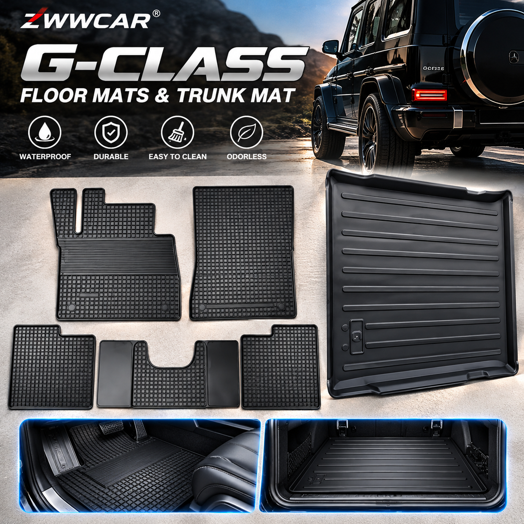 Mercedes-Benz G-Class OEM-style rubber floor mats and trunk liner