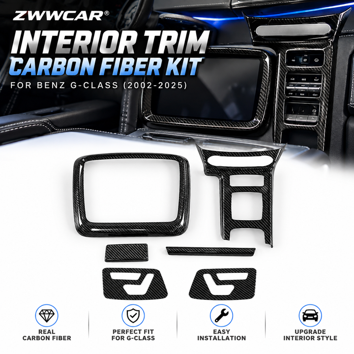 Mercedes-Benz G-Class Carbon Fiber Center Console Trim Upgrade