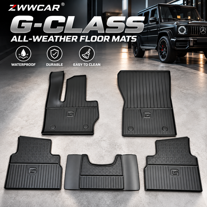 Mercedes-Benz G-Class OEM-style rubber floor mats and trunk liner