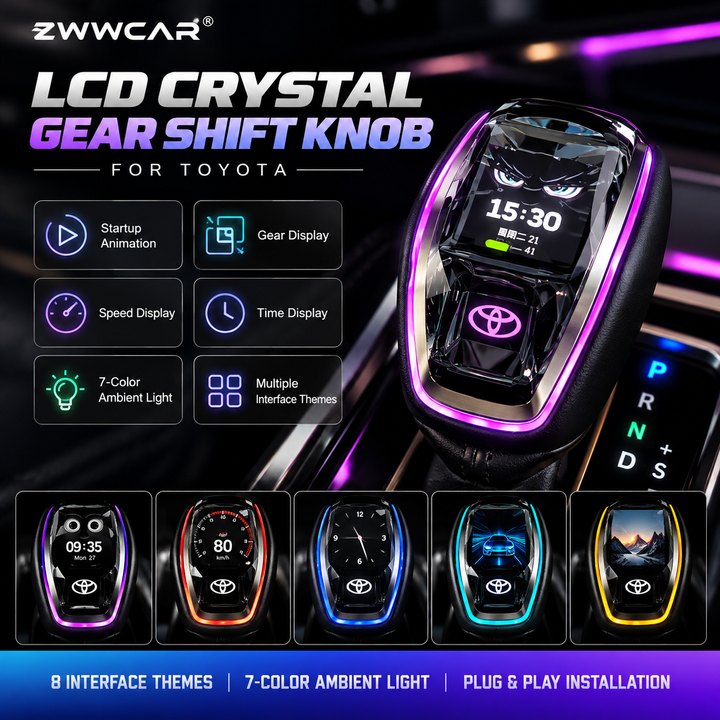 Toyota crystal gear shift knob with LCD display