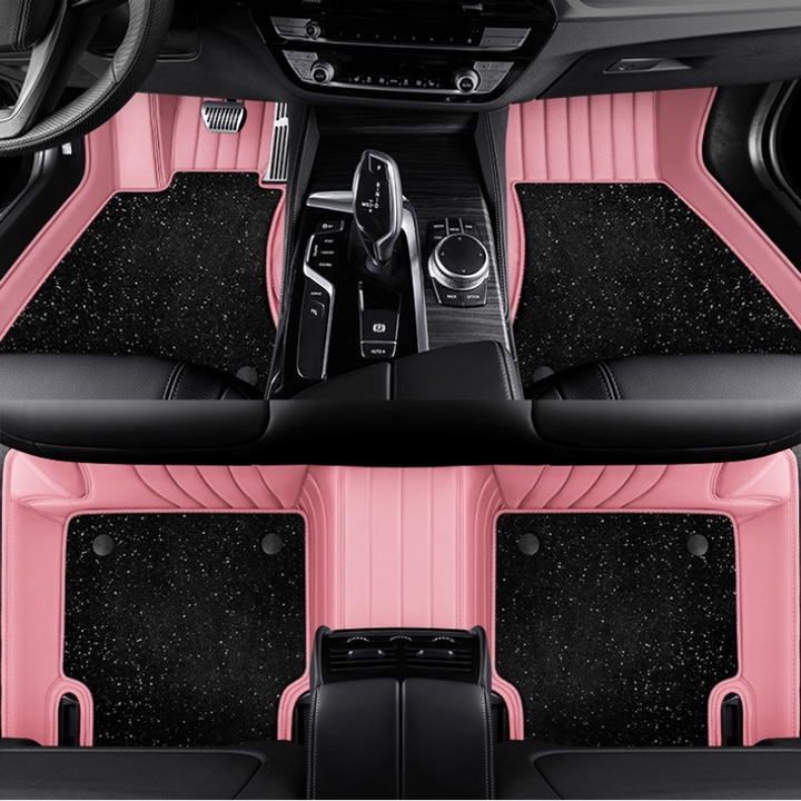 Custom leather starry sky car floor mats