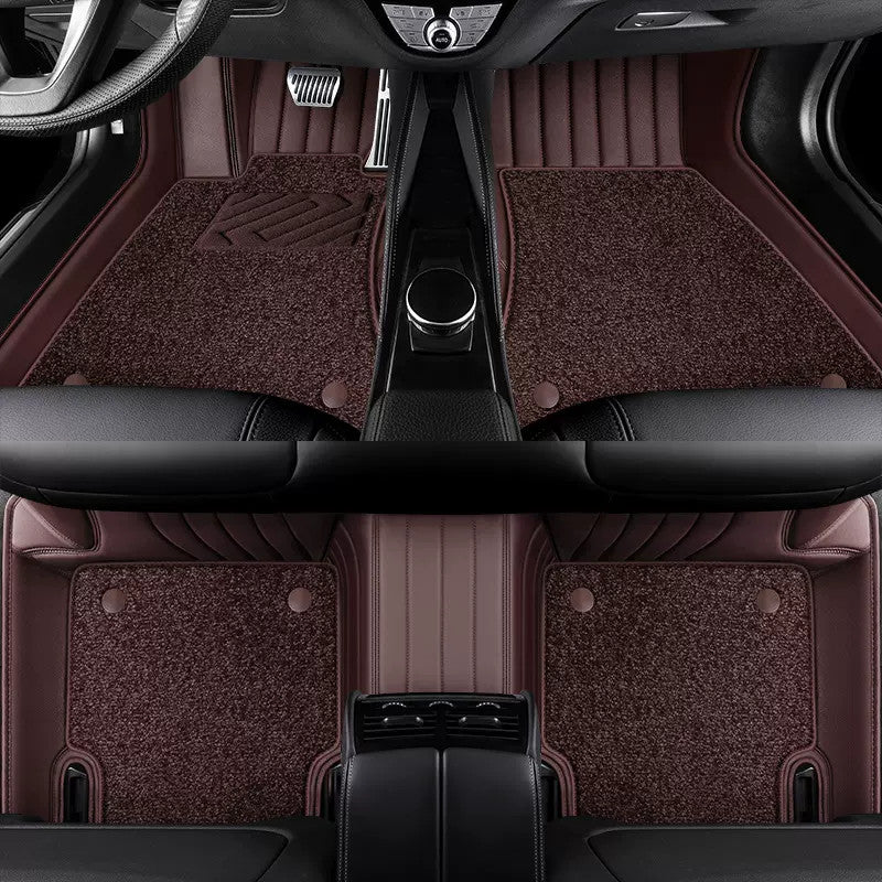 Custom leather starry sky car floor mats