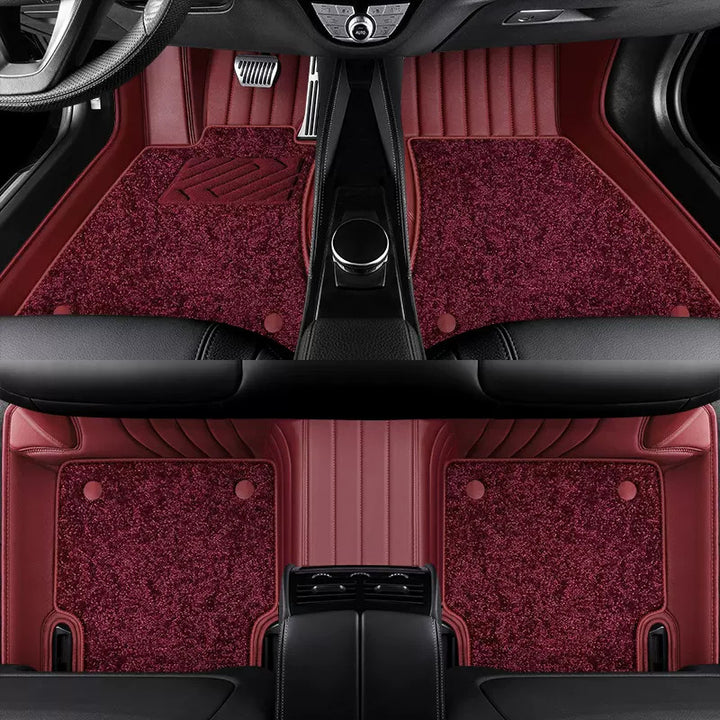 Custom leather starry sky car floor mats