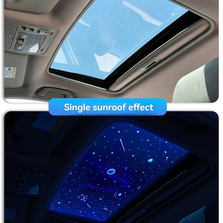 Car sunroof starry sky atmosphere light