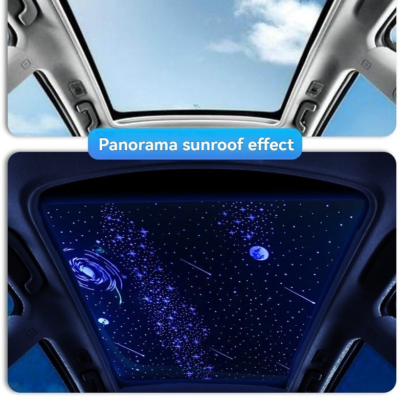 Car sunroof starry sky atmosphere light