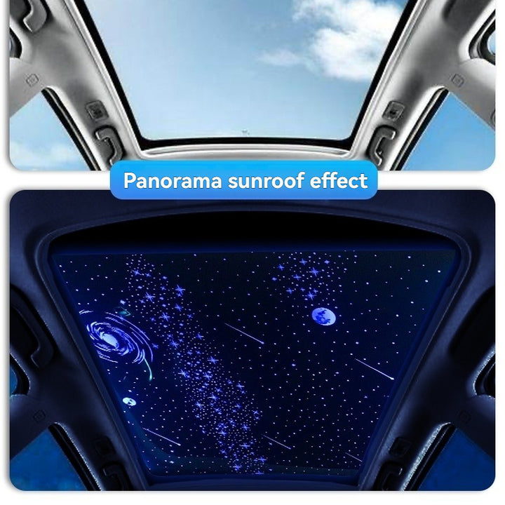 Car sunroof starry sky atmosphere light