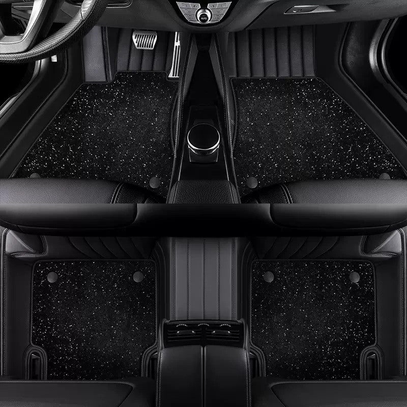 Custom leather starry sky car floor mats