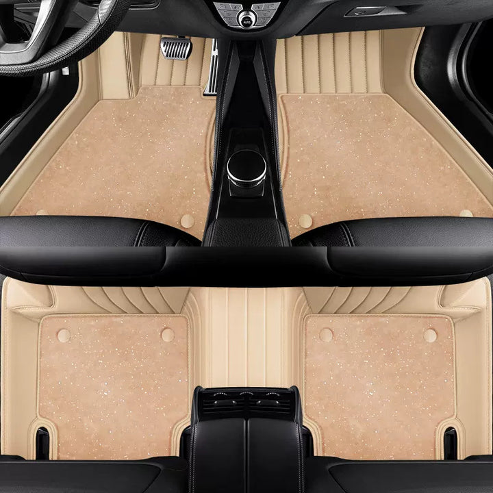 Custom leather starry sky car floor mats