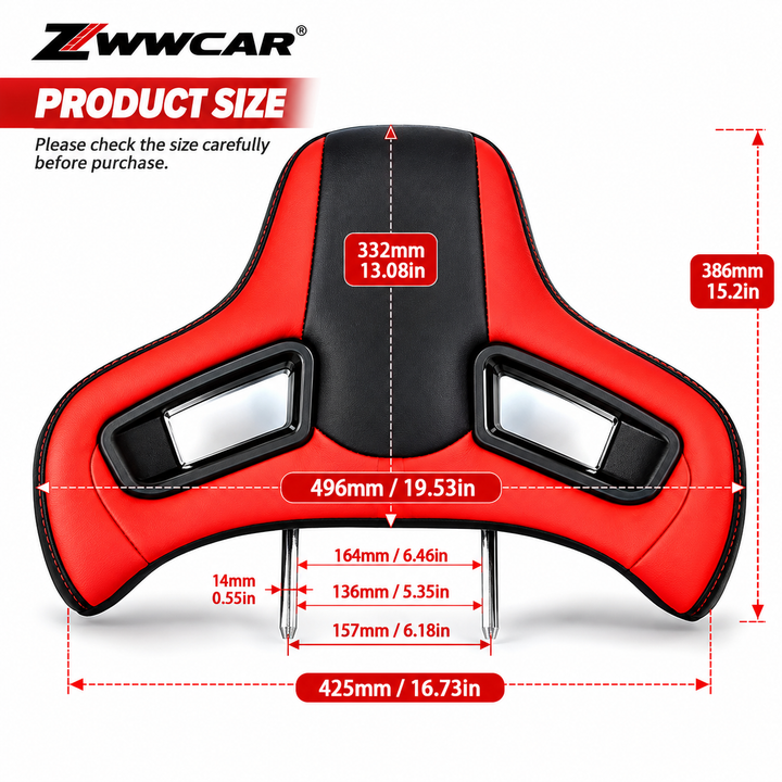 All-new universal racing-style sports headrest for Mercedes-Benz and BMW