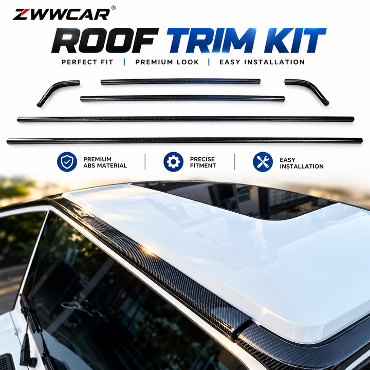 Mercedes-Benz G-Class Dry Carbon Fiber Roof Frame Trim Upgrade