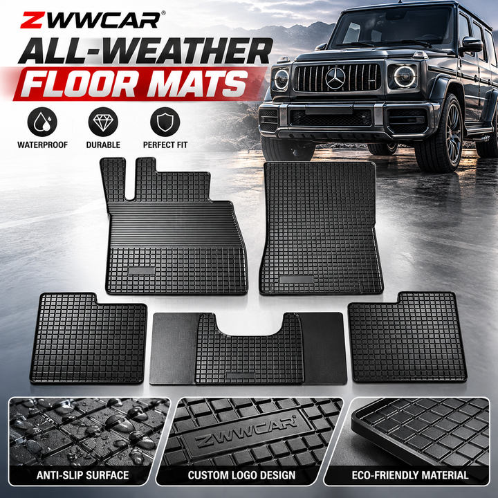 Mercedes-Benz G-Class OEM-style rubber floor mats and trunk liner