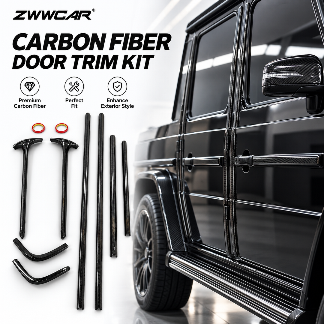 Mercedes-Benz G-Class Dry Carbon Fiber Roof Frame Trim Upgrade