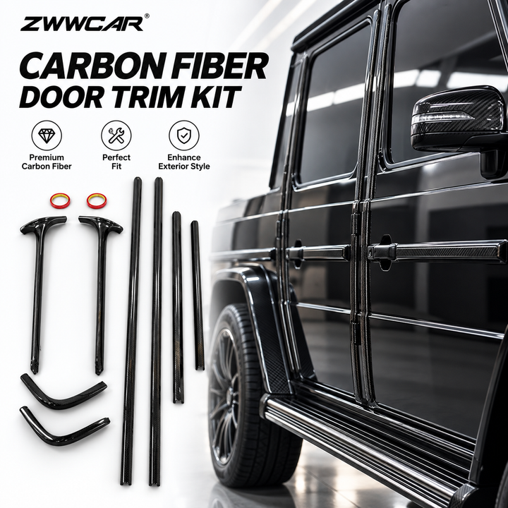 Mercedes-Benz G-Class Dry Carbon Fiber Roof Frame Trim Upgrade