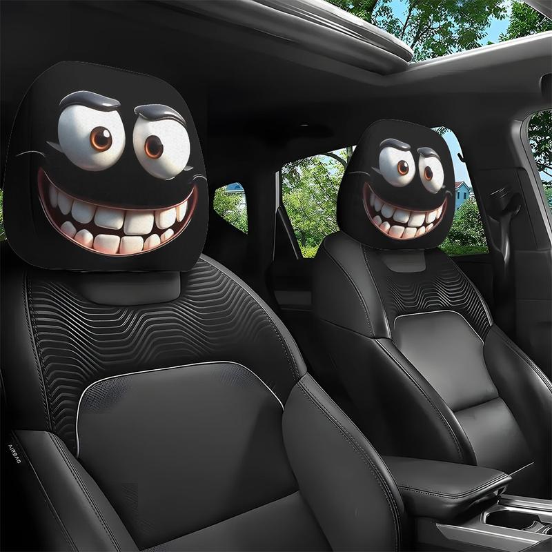 Fun cartoon car headrest covers, universal size