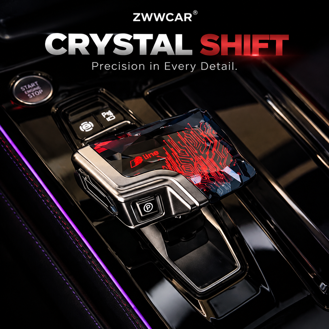 All-new Audi crystal gear selector—illuminated LED gear selector
