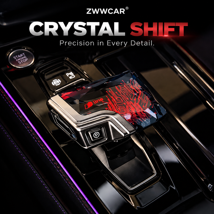 All-new Audi crystal gear selector—illuminated LED gear selector