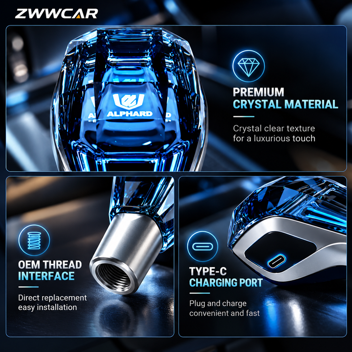 Toyota Alphard/Vellfire Illuminated Crystal Gear Shift Knob