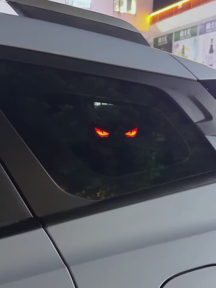 Solar-powered car creative devil eye lights