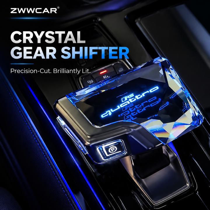 All-new Audi crystal gear selector—illuminated LED gear selector